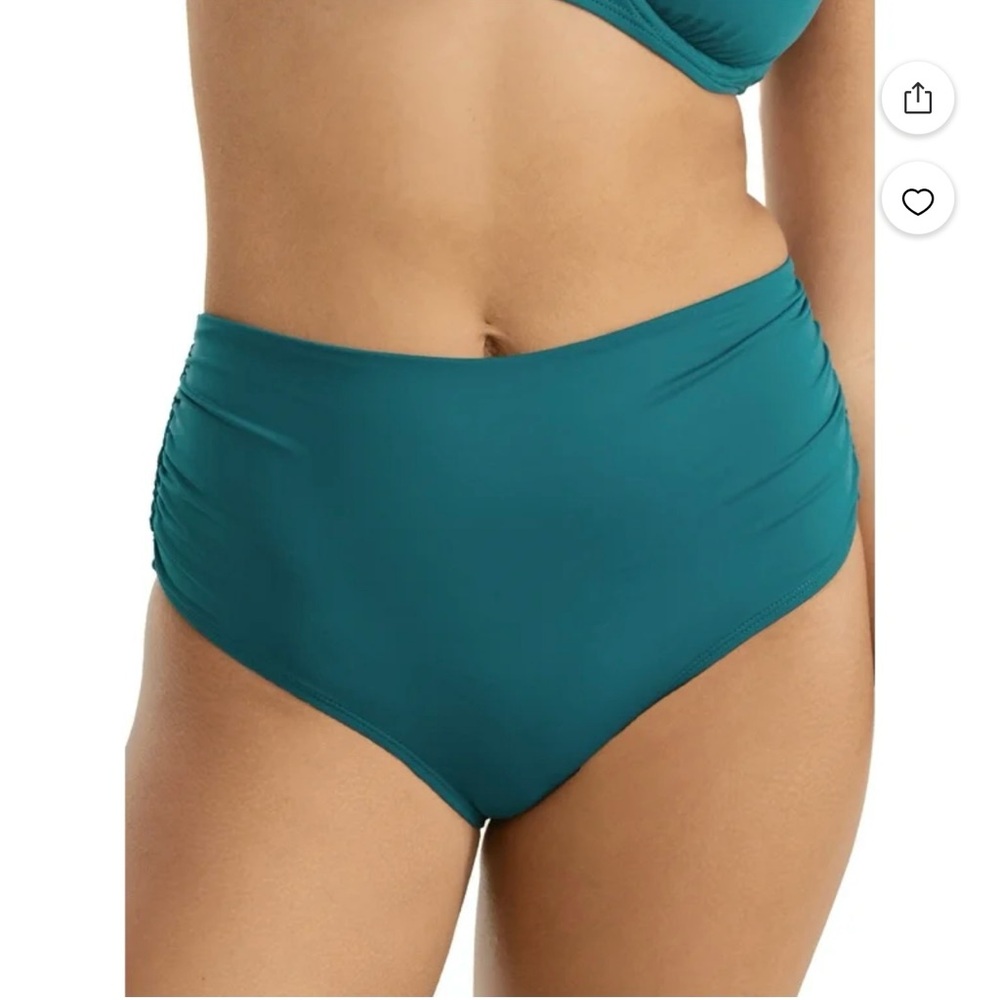 Anne Cole Teal High Waist Bikini Bottom